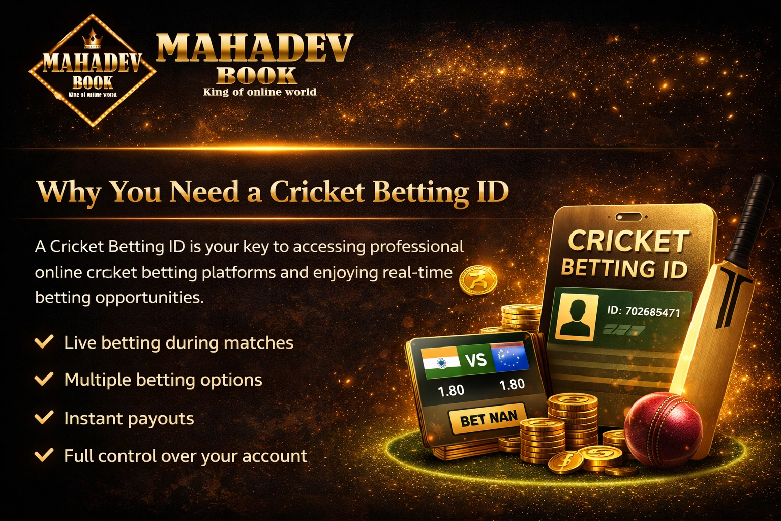 Why you need a Cricket Betting ID Mahadev Book benefits