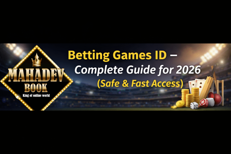 Betting Games ID 2026 with Mahadev Book logo – safe online cricket betting and casino platform India