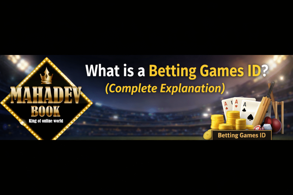 What is Betting Games ID 2026 explained with Mahadev Book logo – online cricket betting and casino ID India